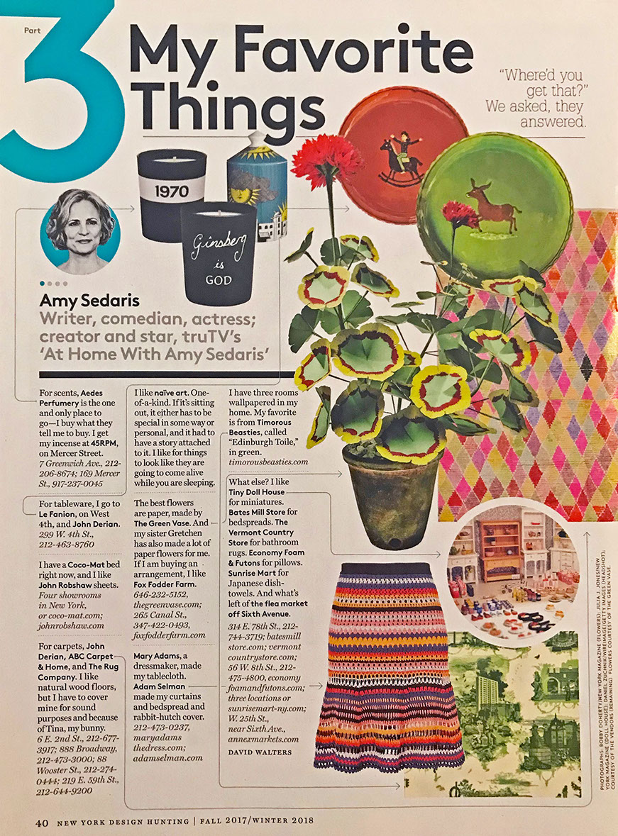 article inside New York Design with Amy Sedaris
